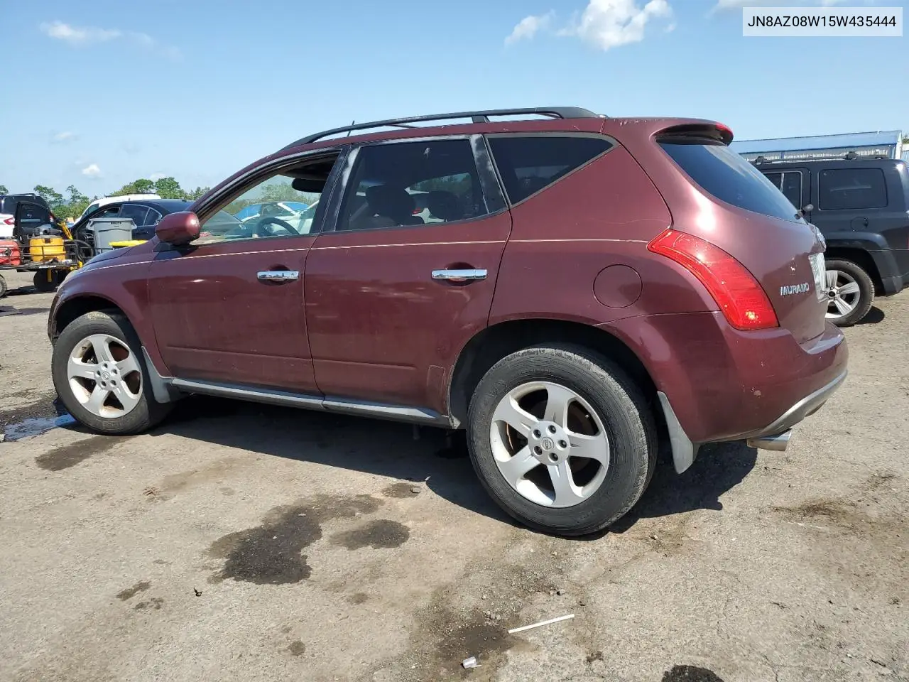2005 Nissan Murano Sl VIN: JN8AZ08W15W435444 Lot: 60052995
