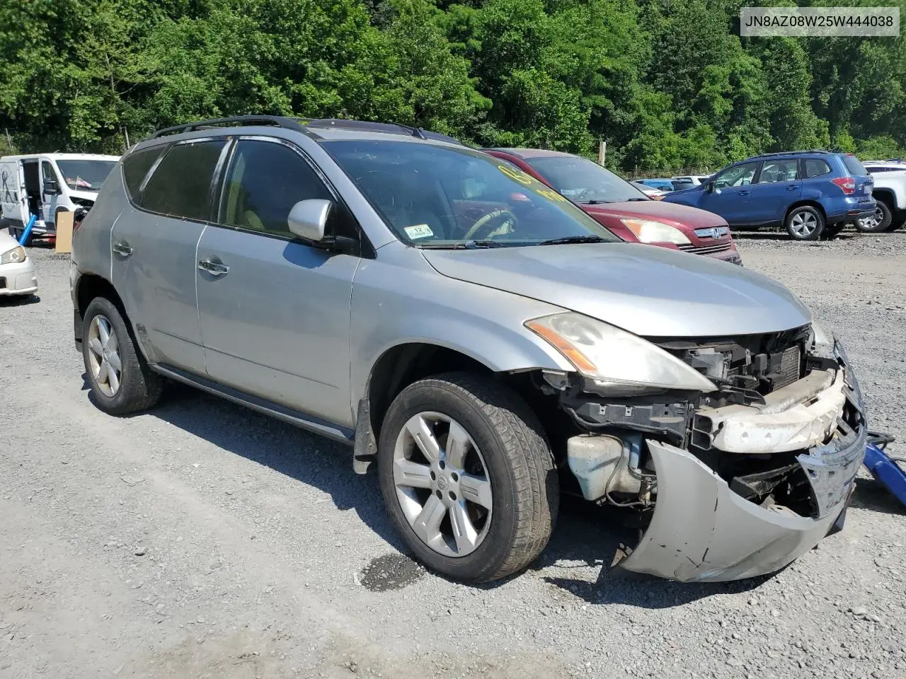 2005 Nissan Murano Sl VIN: JN8AZ08W25W444038 Lot: 61986295