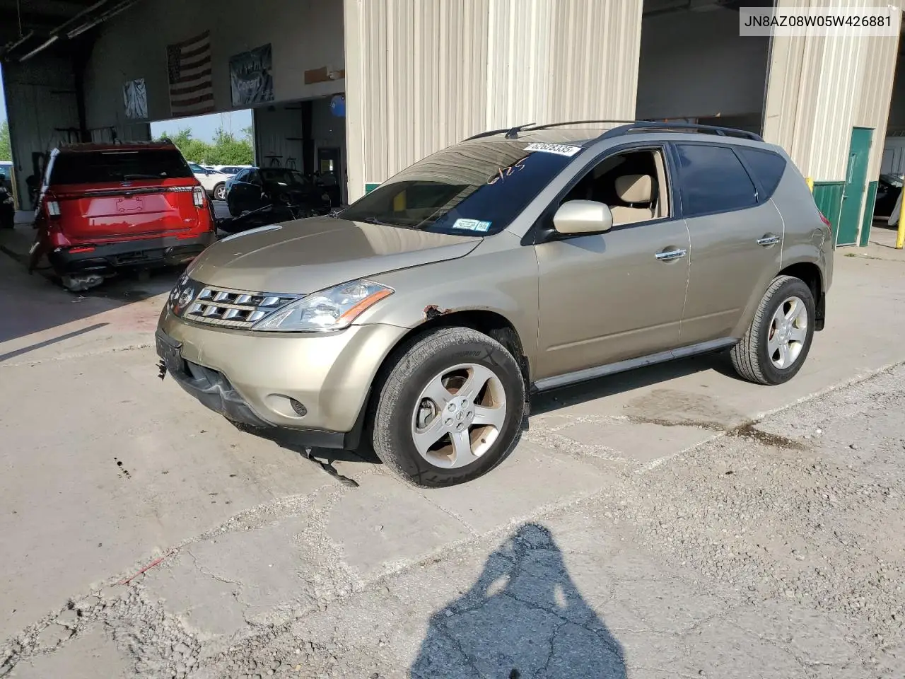 2005 Nissan Murano Sl VIN: JN8AZ08W05W426881 Lot: 62628335