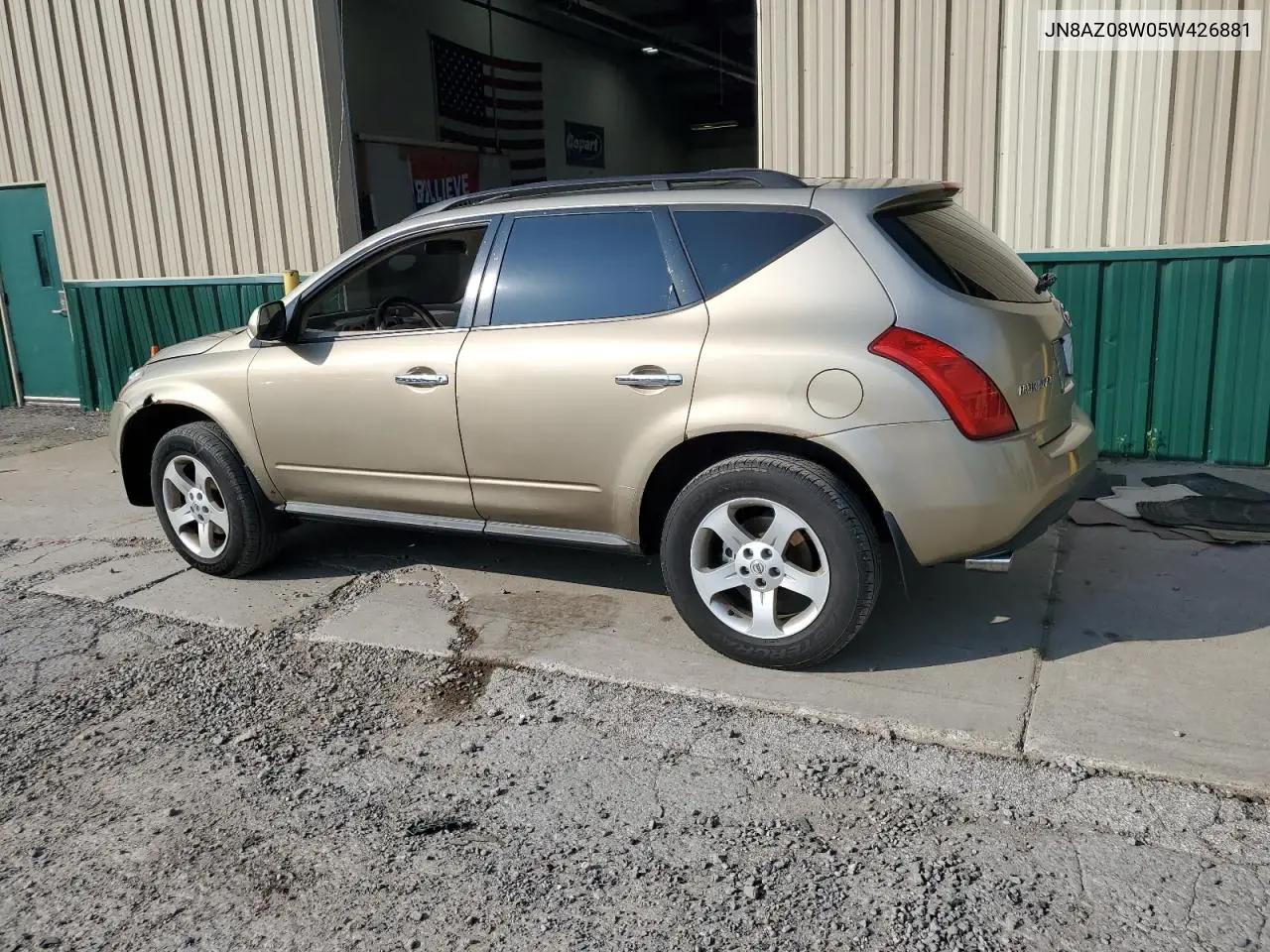 2005 Nissan Murano Sl VIN: JN8AZ08W05W426881 Lot: 62628335