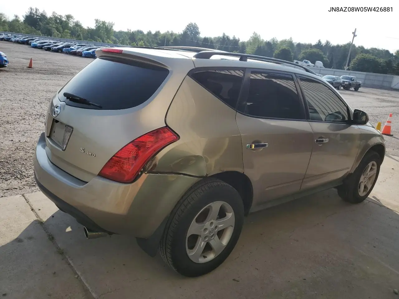 2005 Nissan Murano Sl VIN: JN8AZ08W05W426881 Lot: 62628335