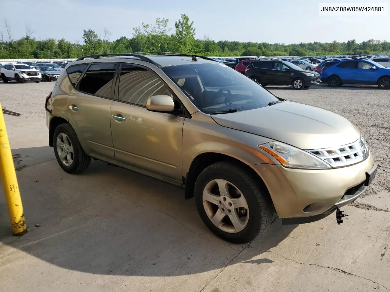 2005 Nissan Murano Sl VIN: JN8AZ08W05W426881 Lot: 62628335