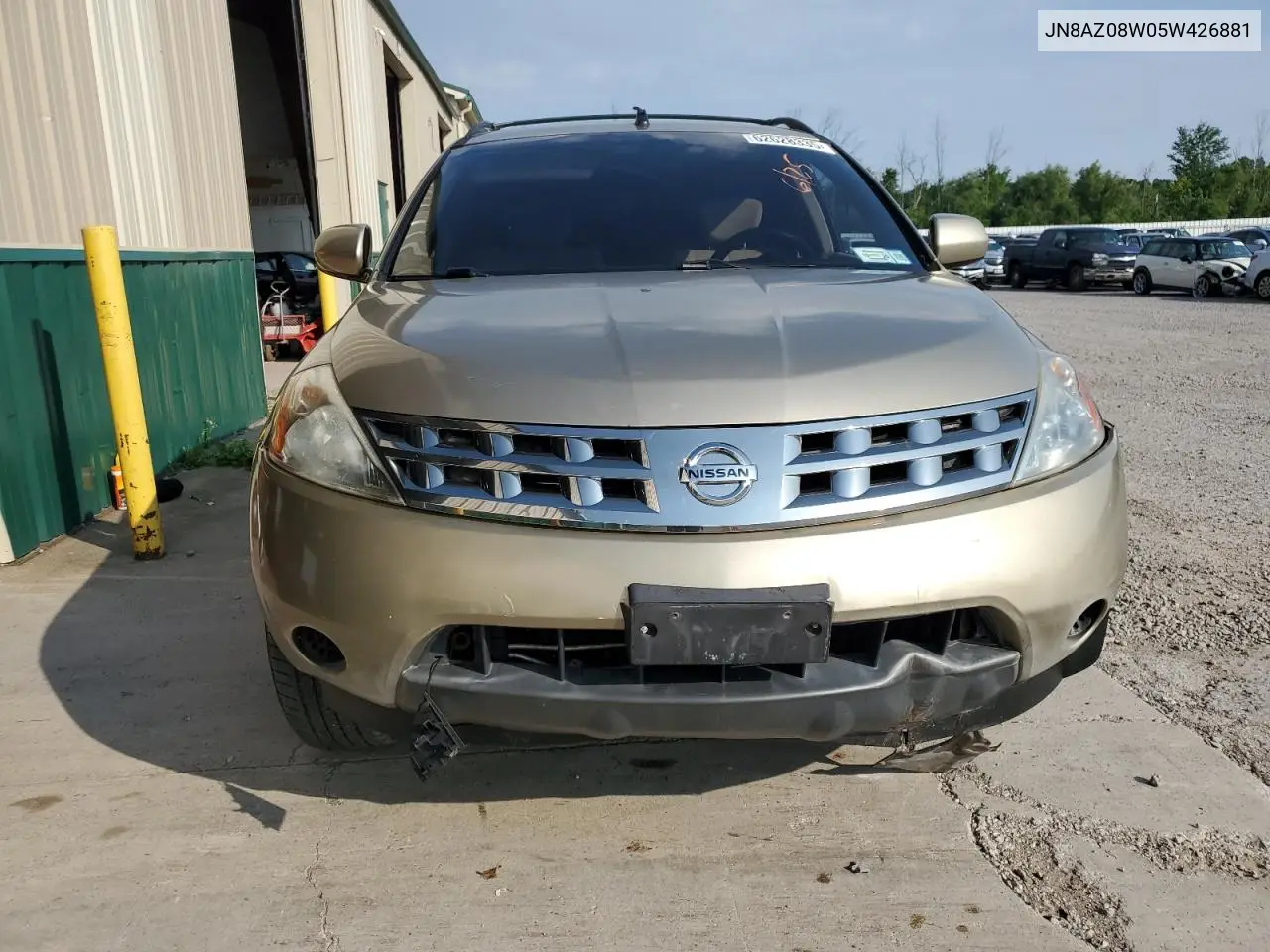 2005 Nissan Murano Sl VIN: JN8AZ08W05W426881 Lot: 62628335