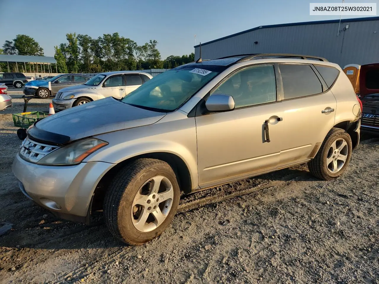 2005 Nissan Murano Sl VIN: JN8AZ08T25W302021 Lot: 63192395