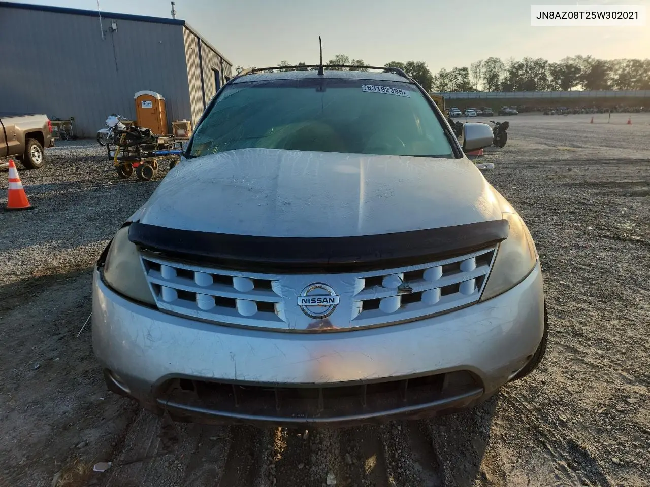2005 Nissan Murano Sl VIN: JN8AZ08T25W302021 Lot: 63192395