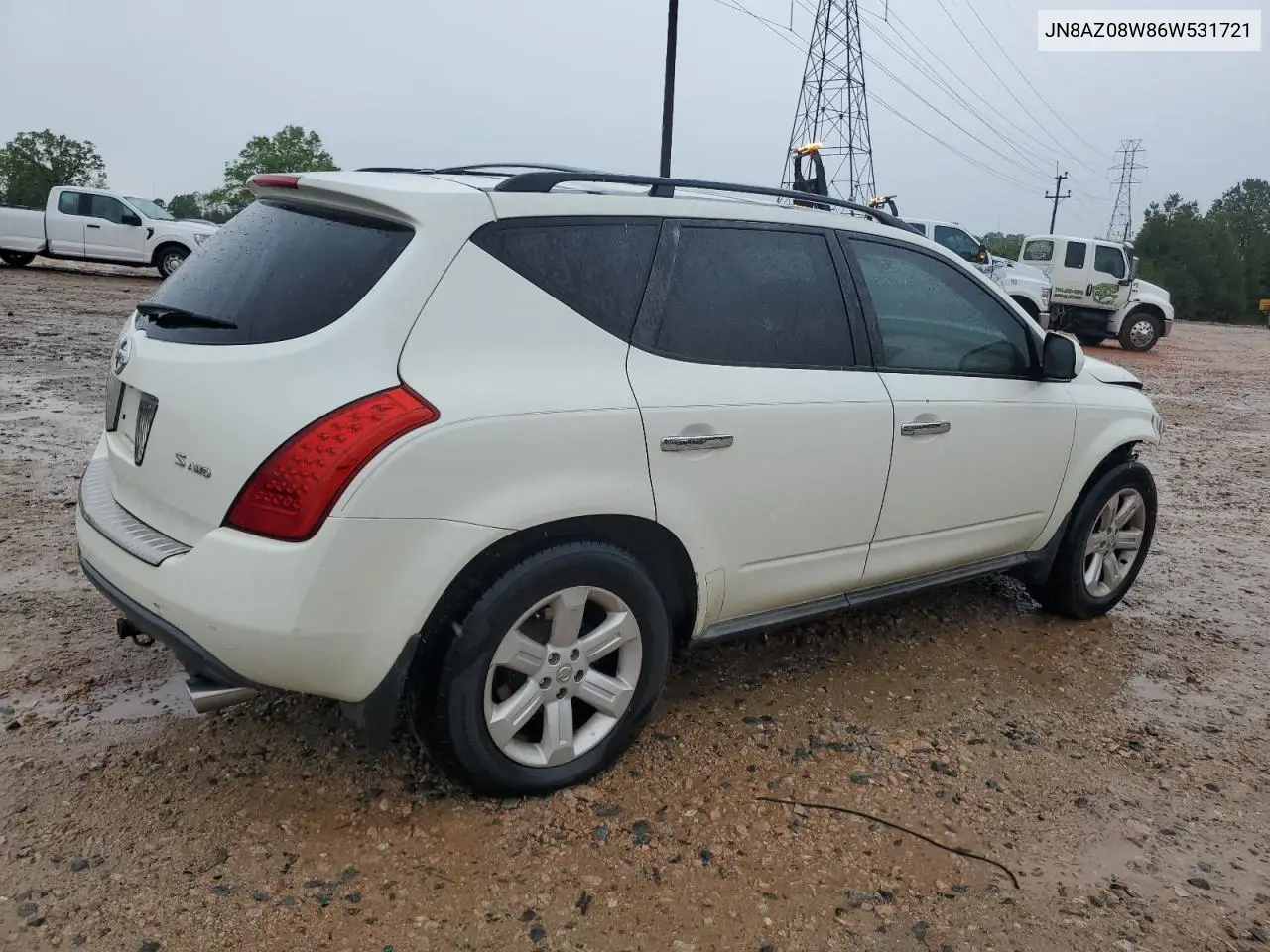 2006 Nissan Murano Sl VIN: JN8AZ08W86W531721 Lot: 51803605