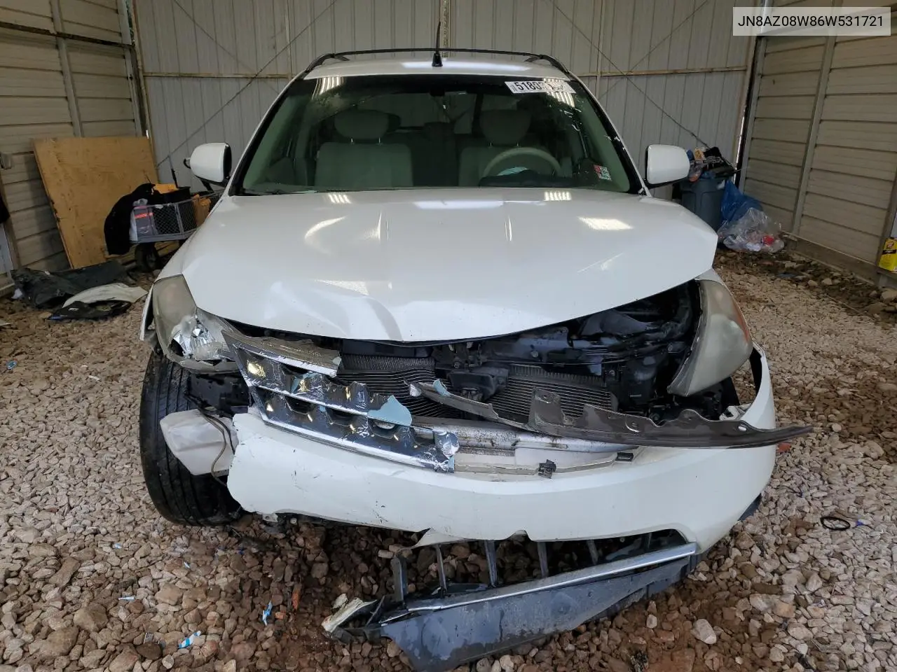 2006 Nissan Murano Sl VIN: JN8AZ08W86W531721 Lot: 51803605