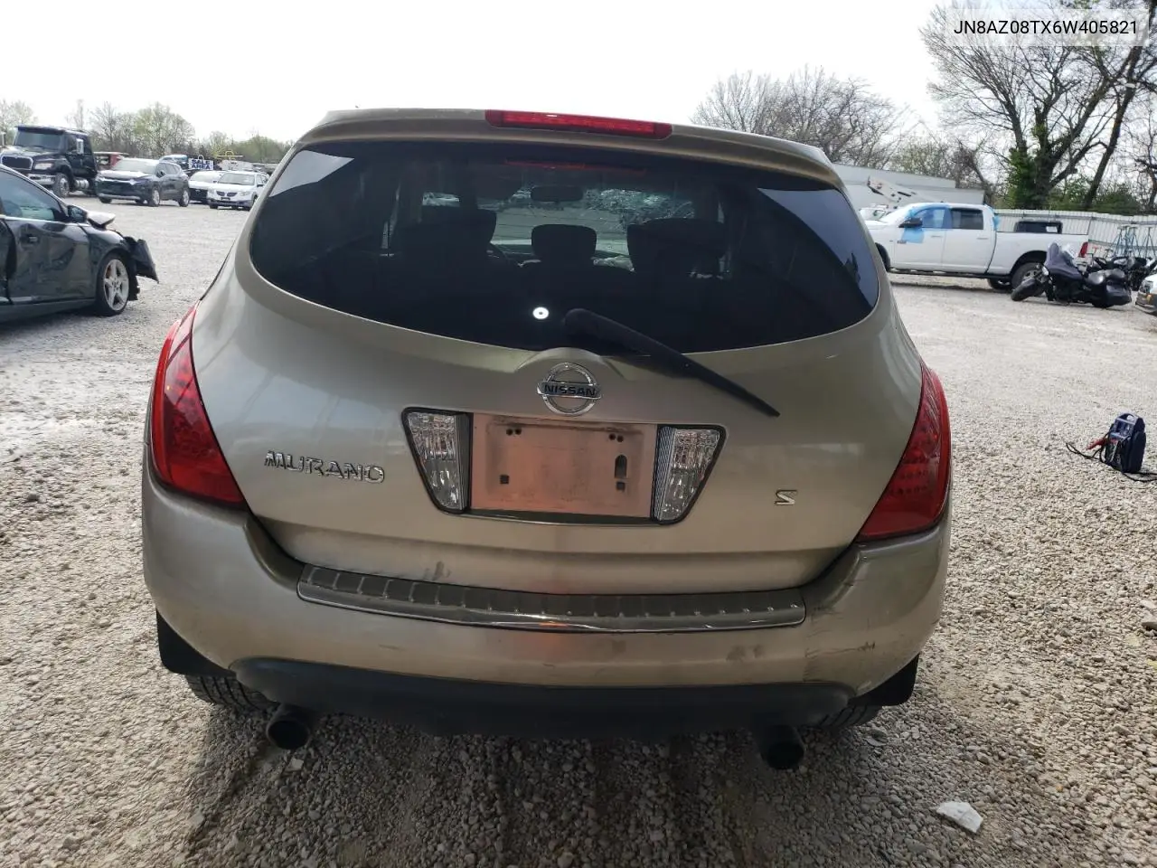 2006 Nissan Murano Sl VIN: JN8AZ08TX6W405821 Lot: 51980445