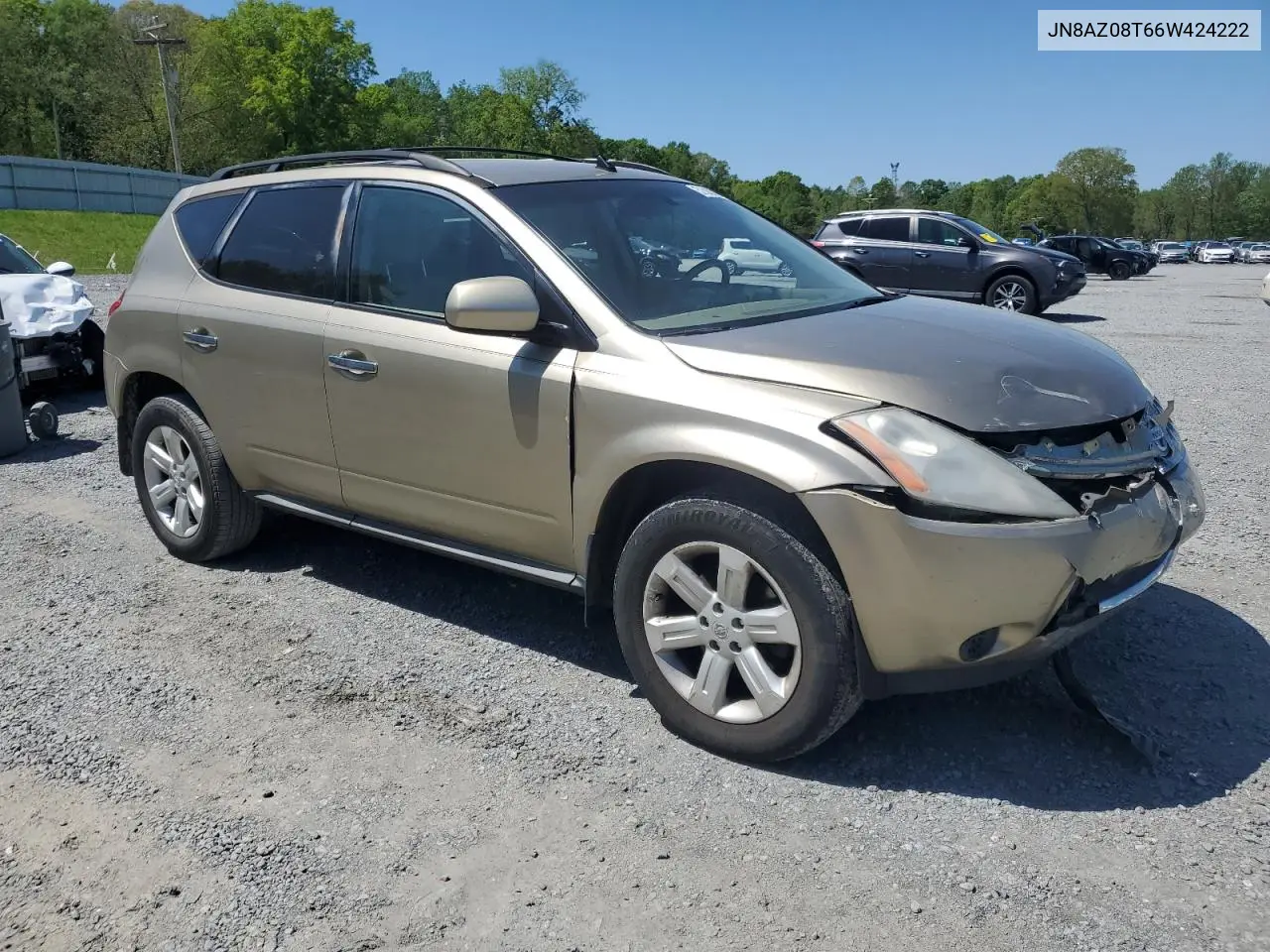 2006 Nissan Murano Sl VIN: JN8AZ08T66W424222 Lot: 52580335