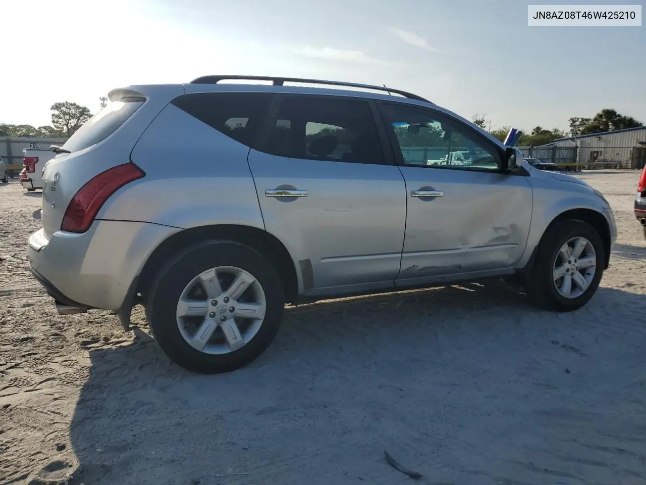 2006 Nissan Murano Sl VIN: JN8AZ08T46W425210 Lot: 54590965