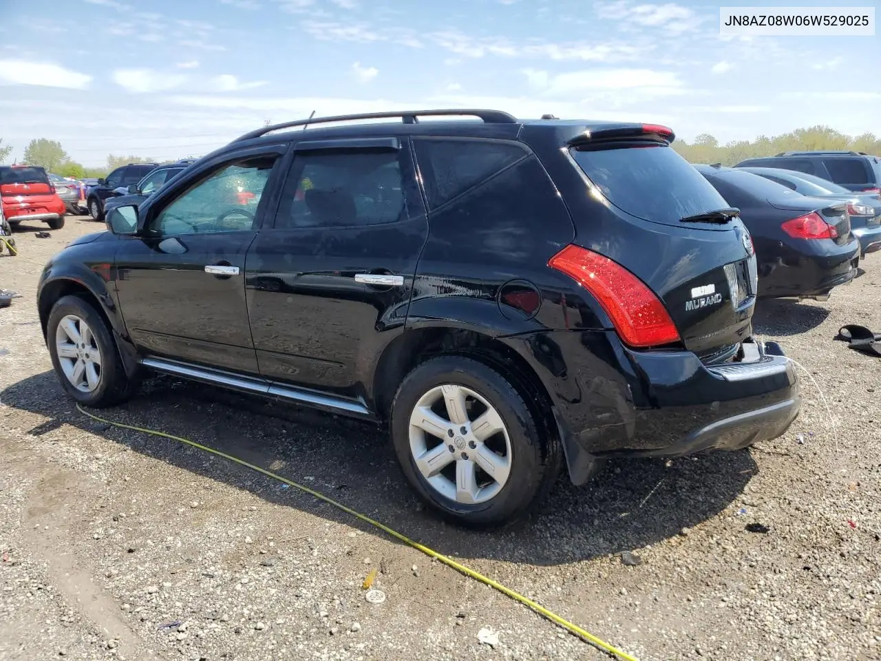 2006 Nissan Murano Sl VIN: JN8AZ08W06W529025 Lot: 55822745