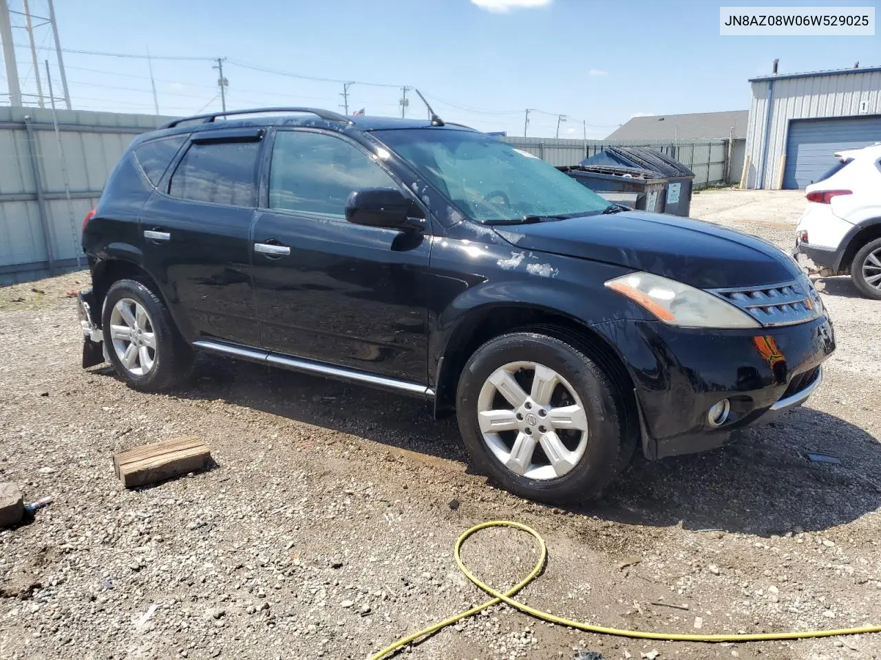 2006 Nissan Murano Sl VIN: JN8AZ08W06W529025 Lot: 55822745