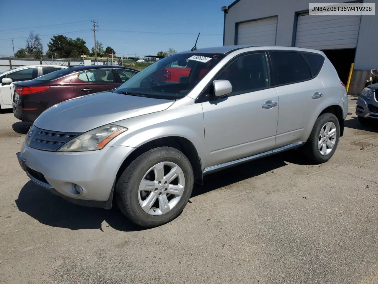 2006 Nissan Murano Sl VIN: JN8AZ08T36W419298 Lot: 55935635