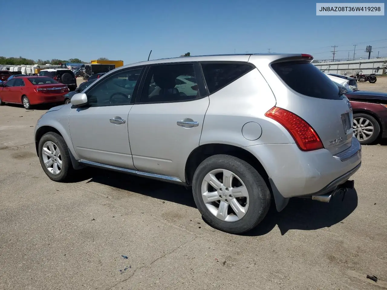 2006 Nissan Murano Sl VIN: JN8AZ08T36W419298 Lot: 55935635
