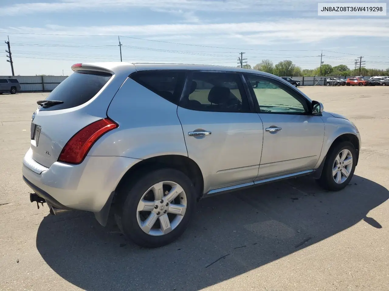 2006 Nissan Murano Sl VIN: JN8AZ08T36W419298 Lot: 55935635
