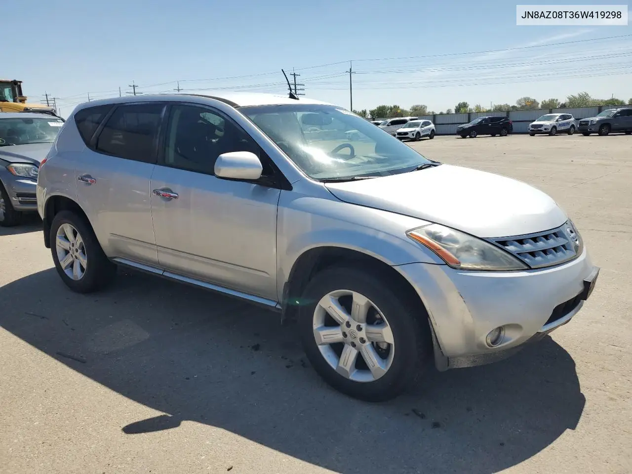 2006 Nissan Murano Sl VIN: JN8AZ08T36W419298 Lot: 55935635
