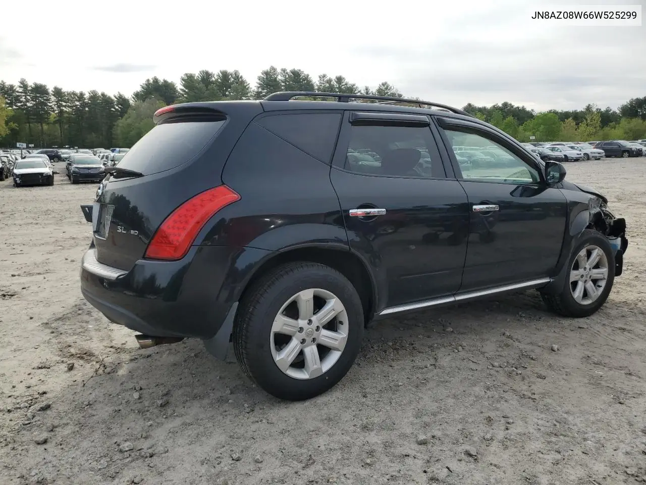 2006 Nissan Murano Sl VIN: JN8AZ08W66W525299 Lot: 56001605