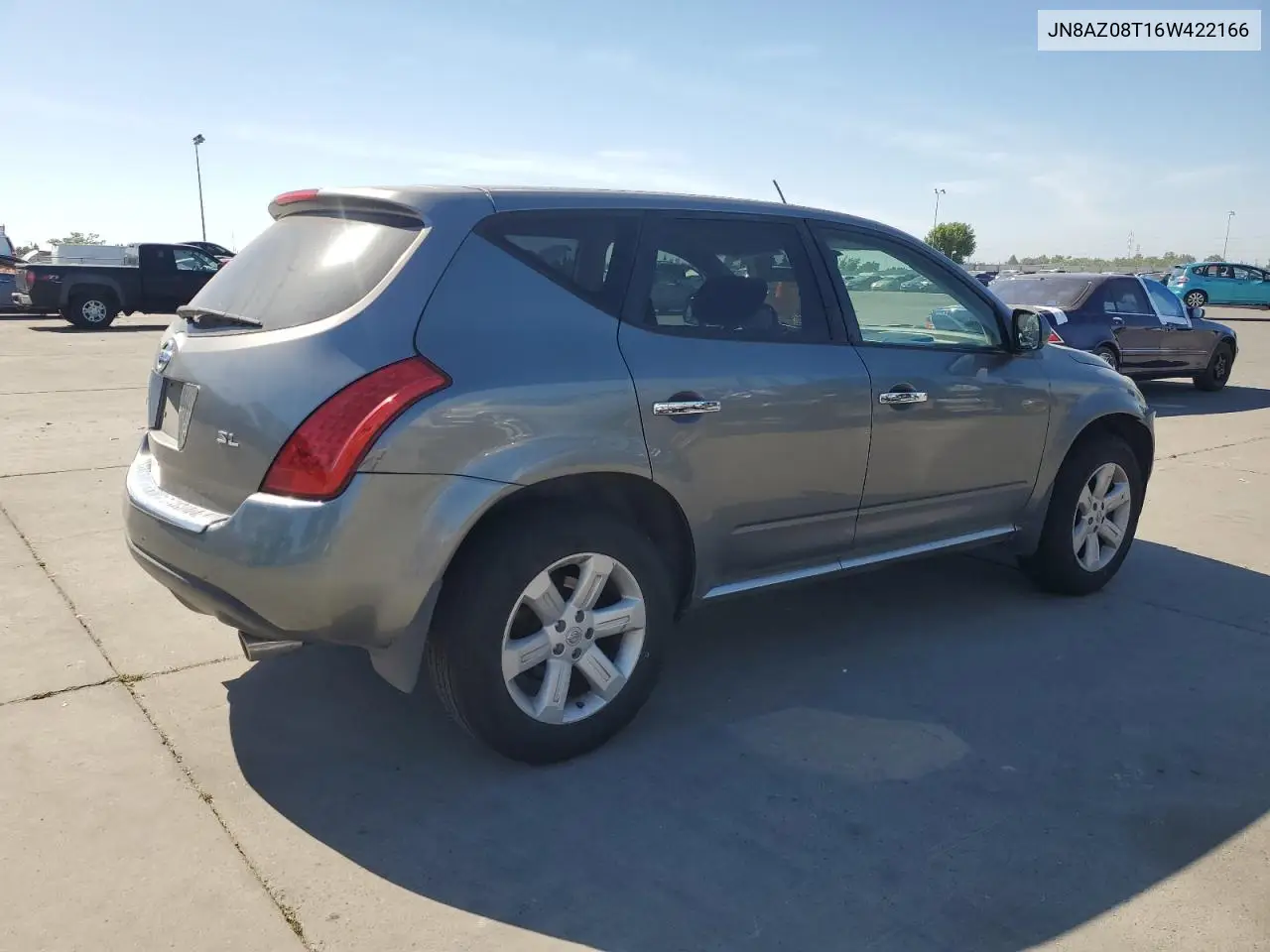 2006 Nissan Murano Sl VIN: JN8AZ08T16W422166 Lot: 56420595