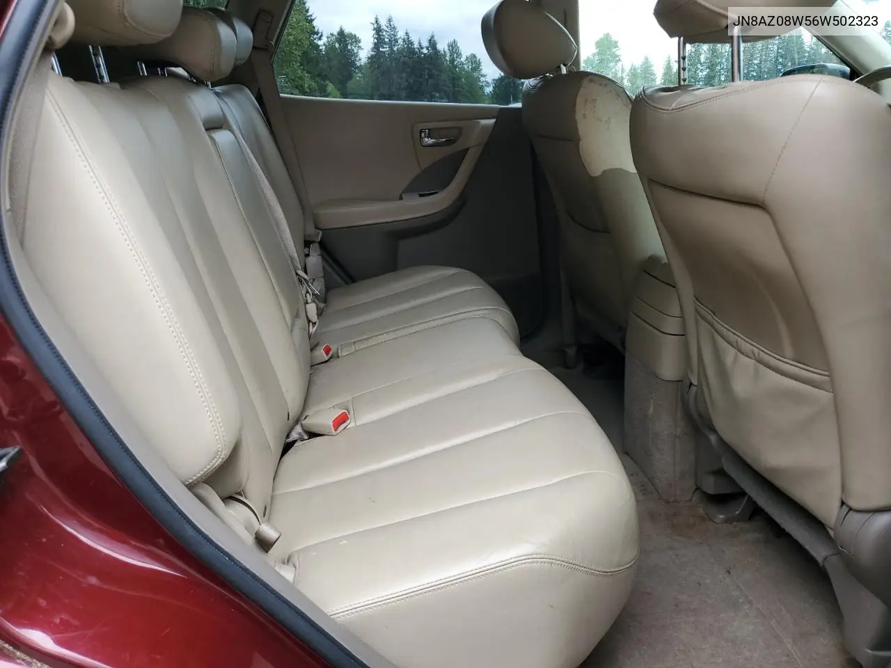 2006 Nissan Murano Sl VIN: JN8AZ08W56W502323 Lot: 56939955