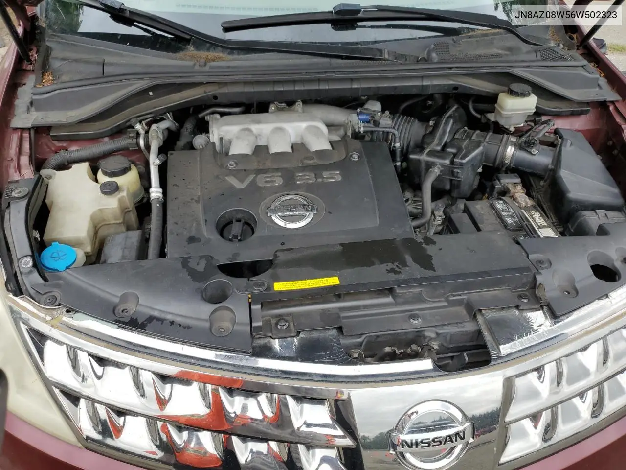 2006 Nissan Murano Sl VIN: JN8AZ08W56W502323 Lot: 56939955