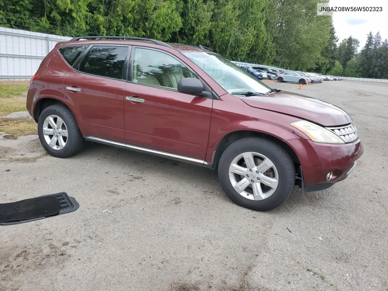 2006 Nissan Murano Sl VIN: JN8AZ08W56W502323 Lot: 56939955