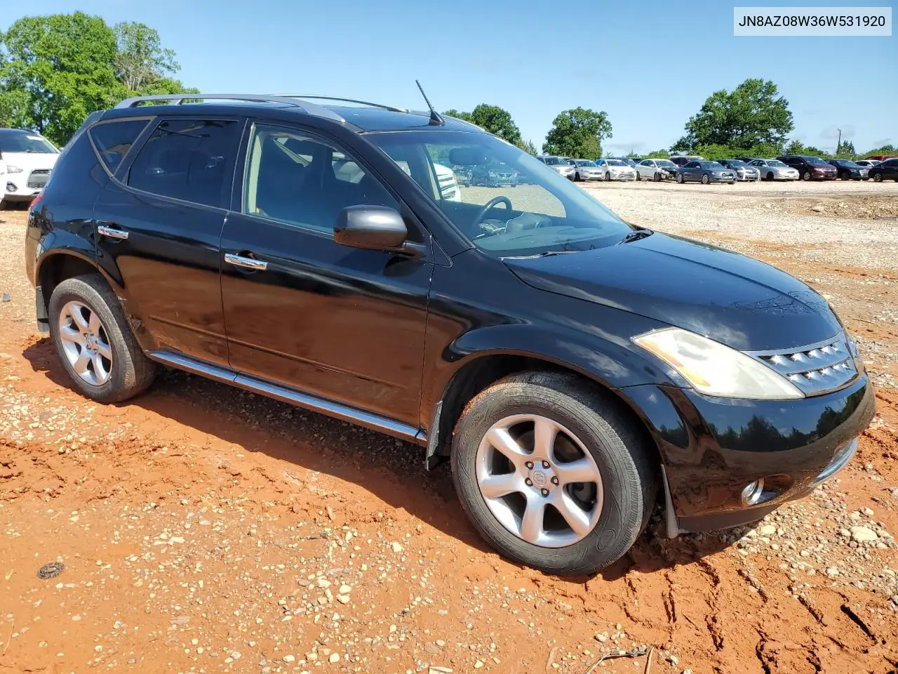 2006 Nissan Murano Sl VIN: JN8AZ08W36W531920 Lot: 57418785