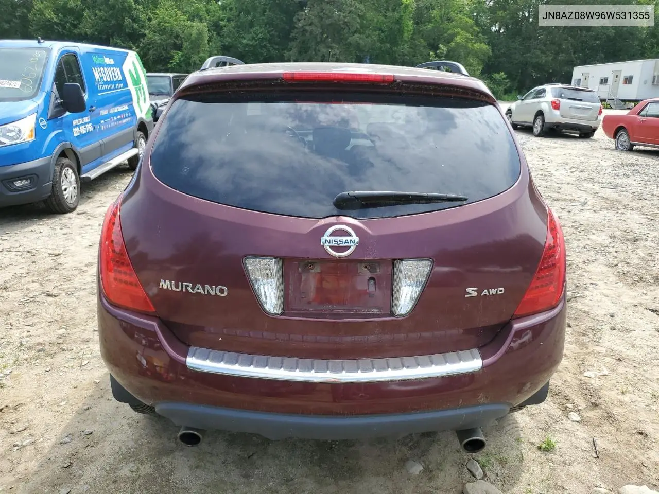 2006 Nissan Murano Sl VIN: JN8AZ08W96W531355 Lot: 59662445