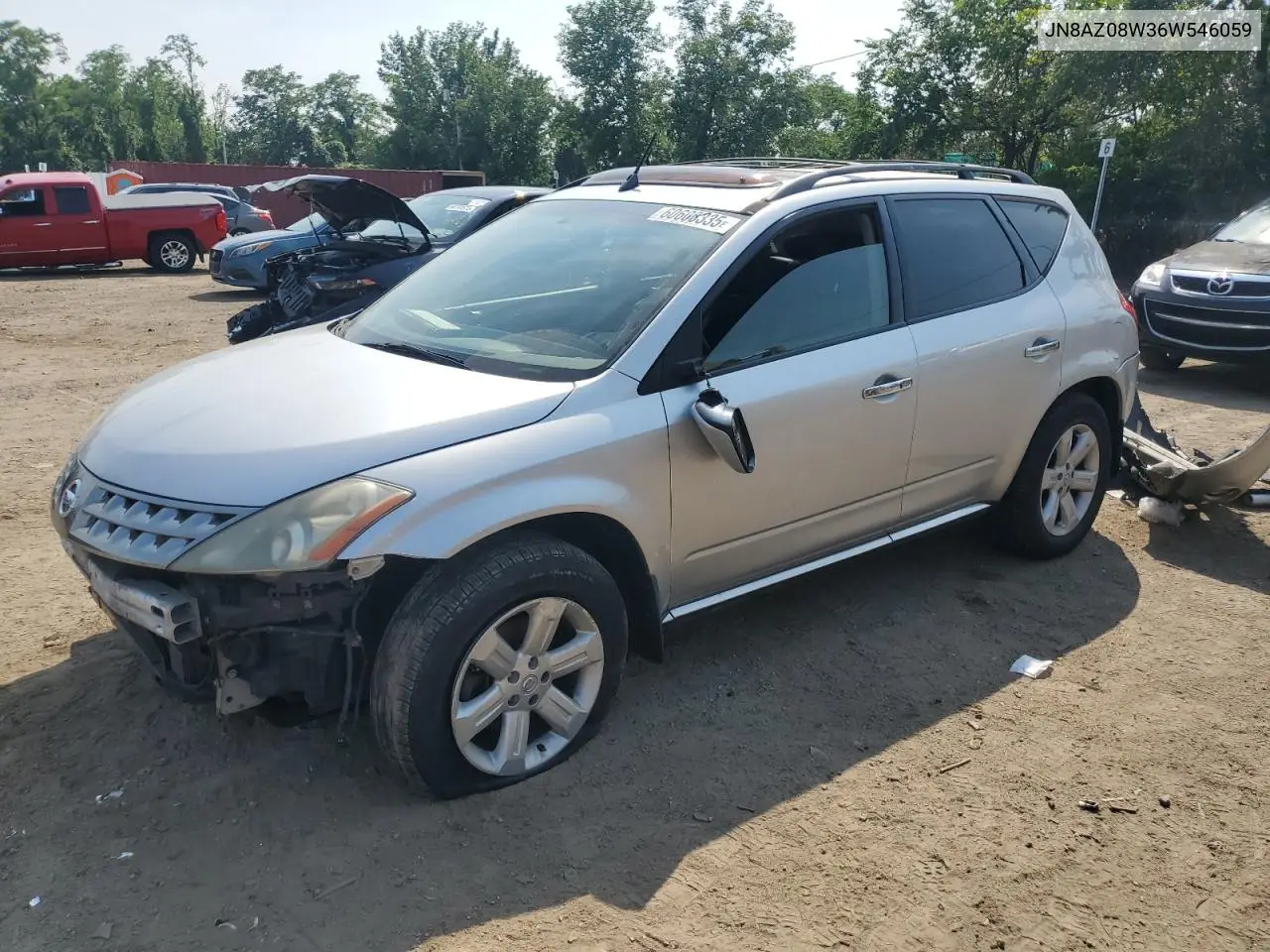 2006 Nissan Murano Sl VIN: JN8AZ08W36W546059 Lot: 60608335