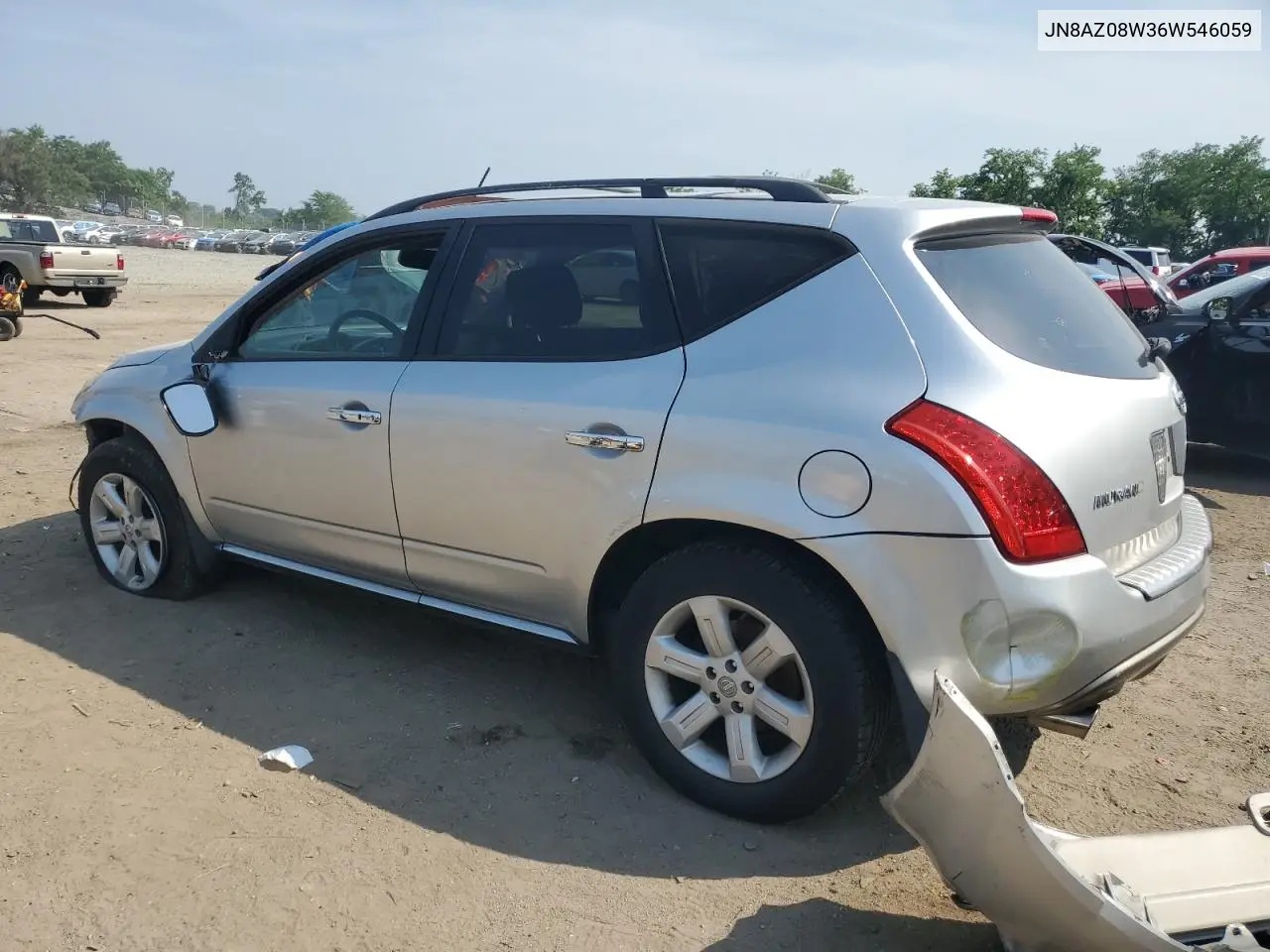 2006 Nissan Murano Sl VIN: JN8AZ08W36W546059 Lot: 60608335