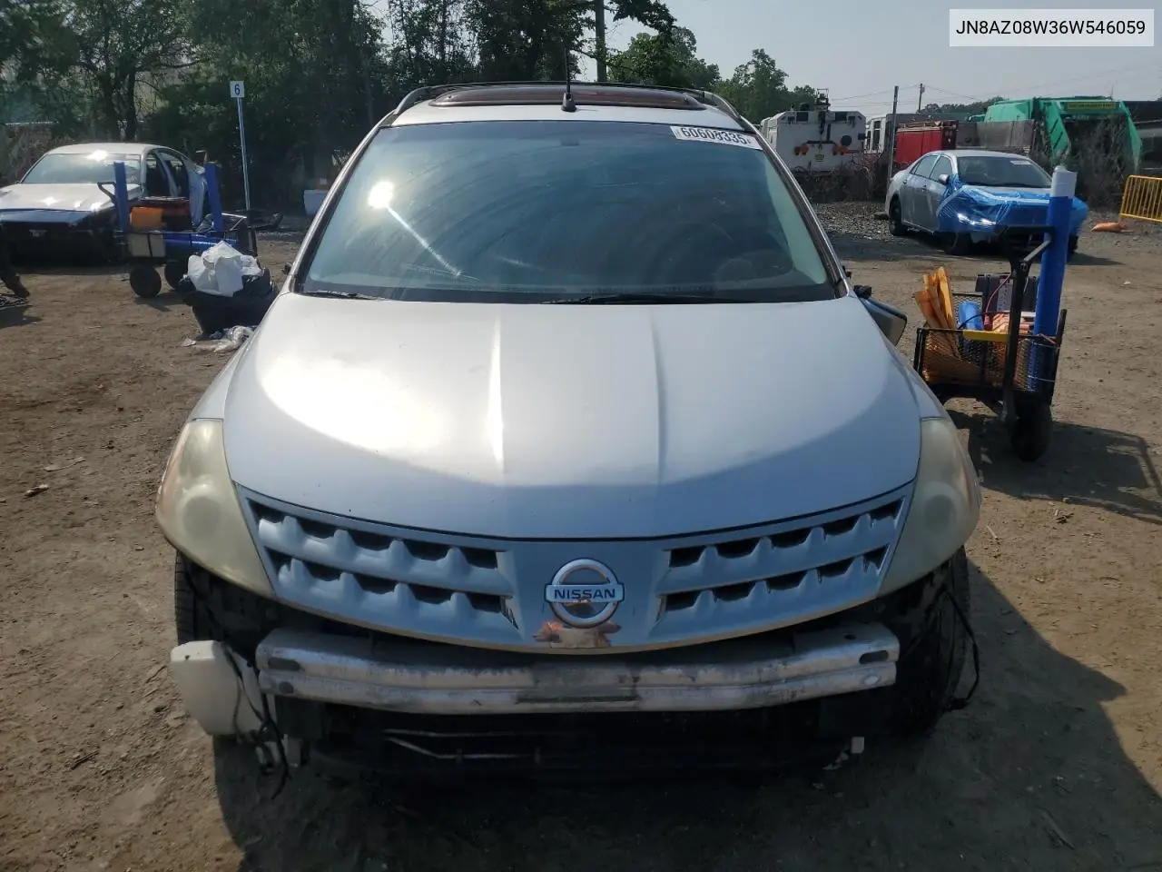 2006 Nissan Murano Sl VIN: JN8AZ08W36W546059 Lot: 60608335