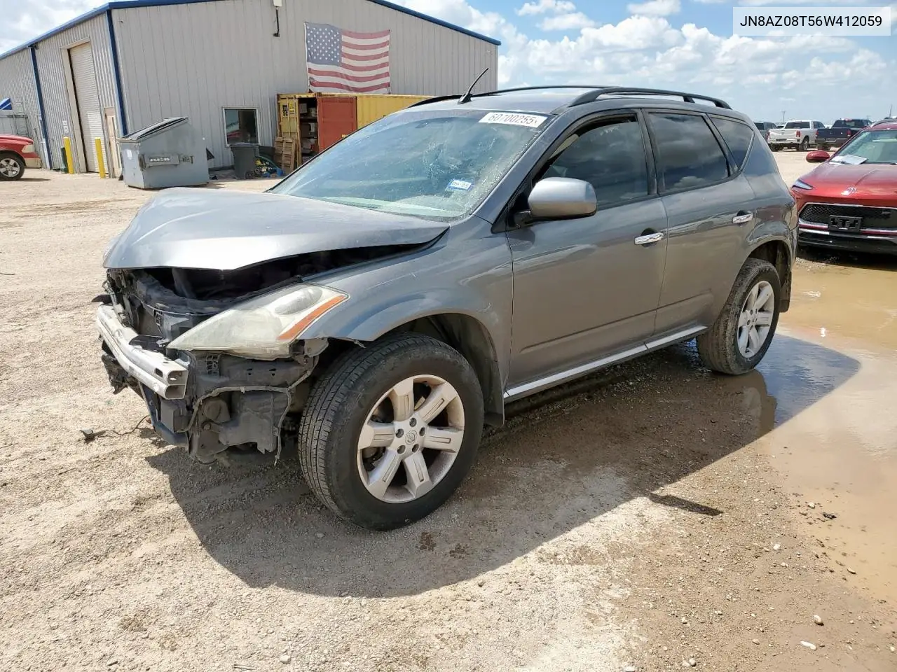 2006 Nissan Murano Sl VIN: JN8AZ08T56W412059 Lot: 60700255