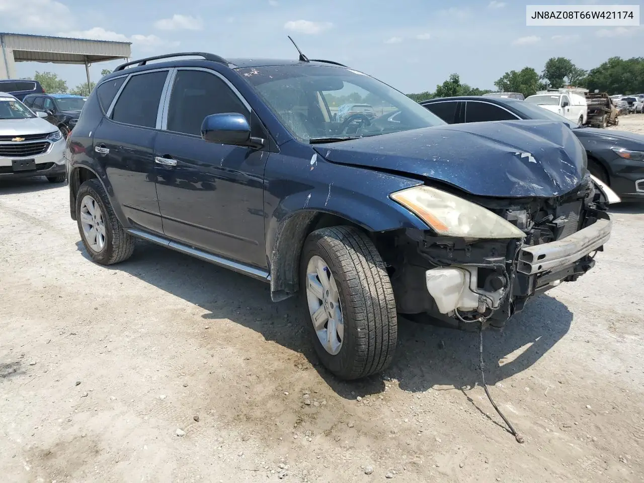 2006 Nissan Murano Sl VIN: JN8AZ08T66W421174 Lot: 61256995