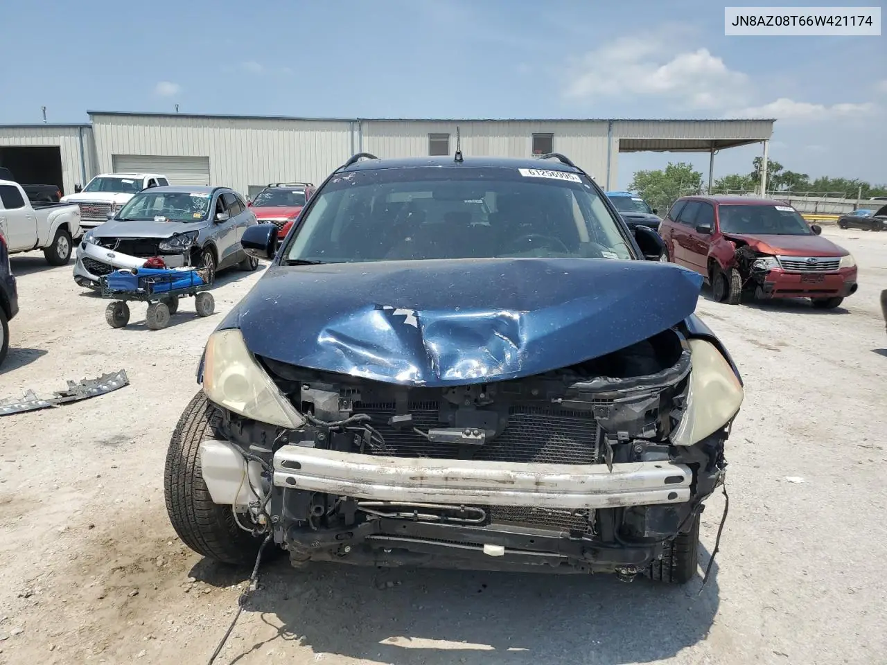 2006 Nissan Murano Sl VIN: JN8AZ08T66W421174 Lot: 61256995