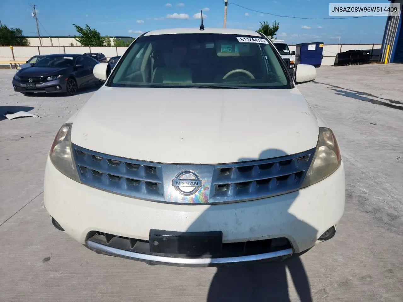 2006 Nissan Murano Sl VIN: JN8AZ08W96W514409 Lot: 61424475
