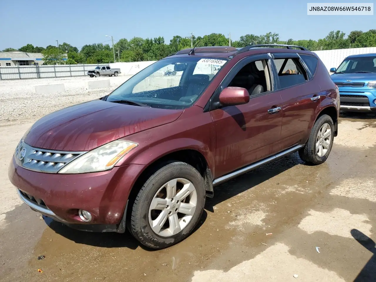 2006 Nissan Murano Sl VIN: JN8AZ08W66W546718 Lot: 63016985