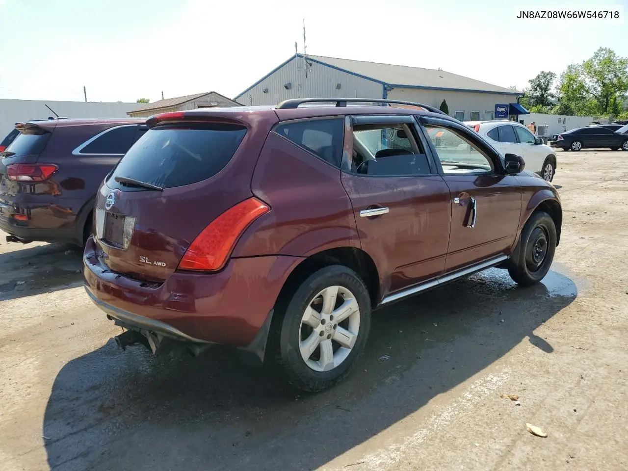 2006 Nissan Murano Sl VIN: JN8AZ08W66W546718 Lot: 63016985