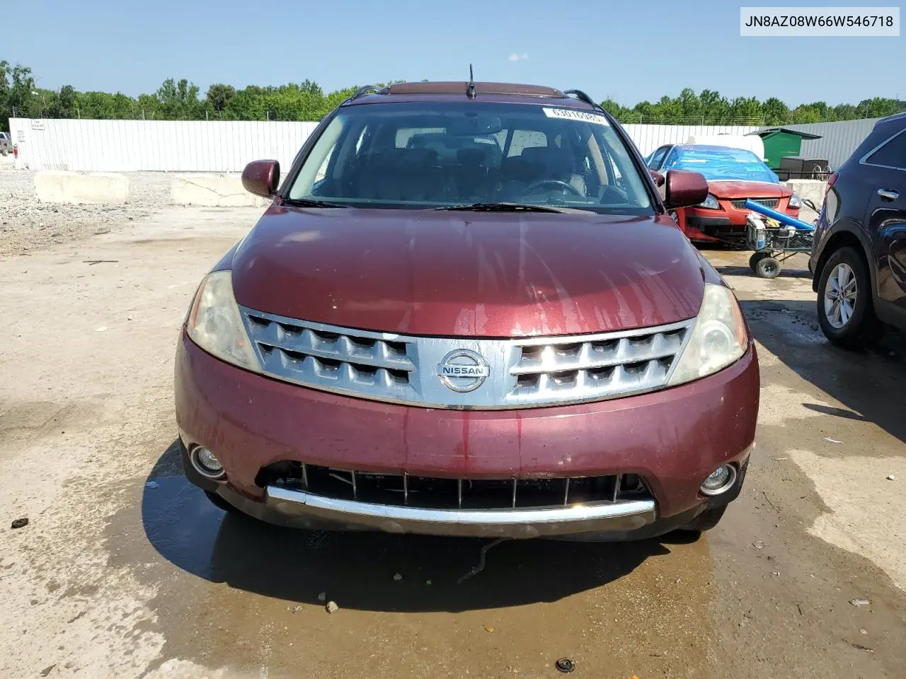 2006 Nissan Murano Sl VIN: JN8AZ08W66W546718 Lot: 63016985