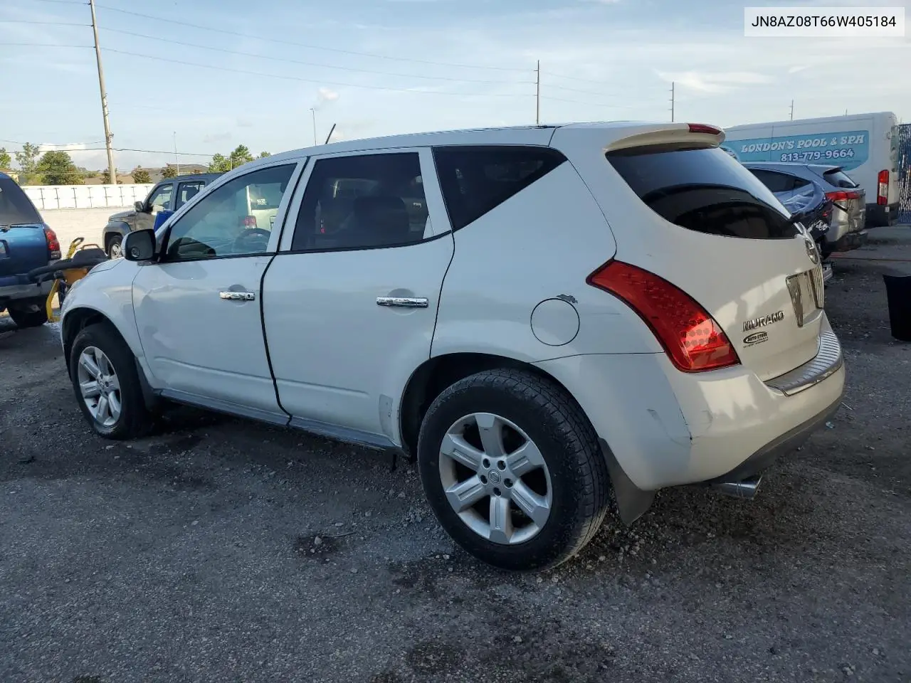 2006 Nissan Murano Sl VIN: JN8AZ08T66W405184 Lot: 63811285