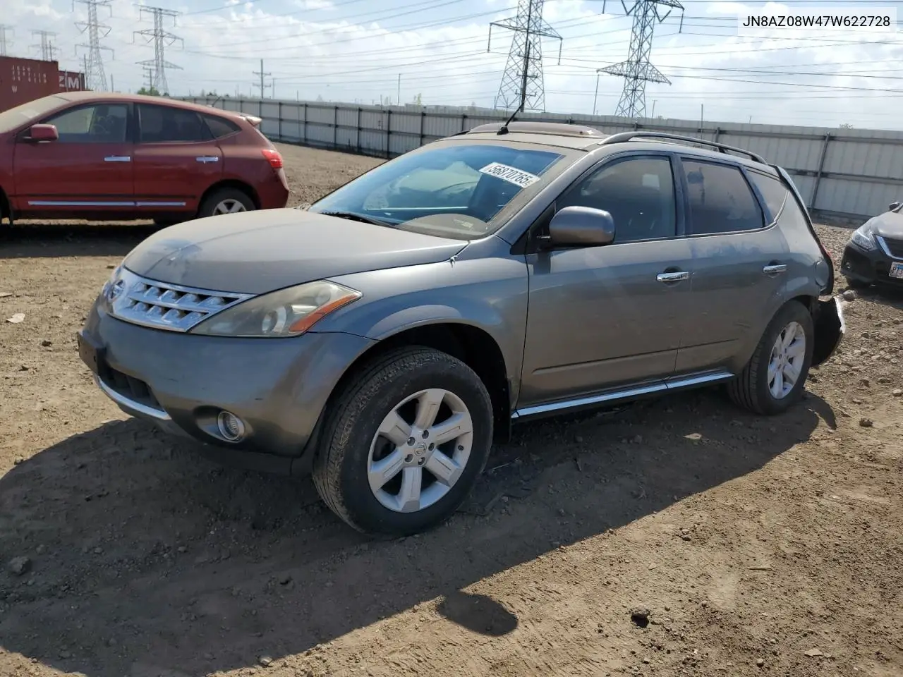 2007 Nissan Murano Sl VIN: JN8AZ08W47W622728 Lot: 56870765