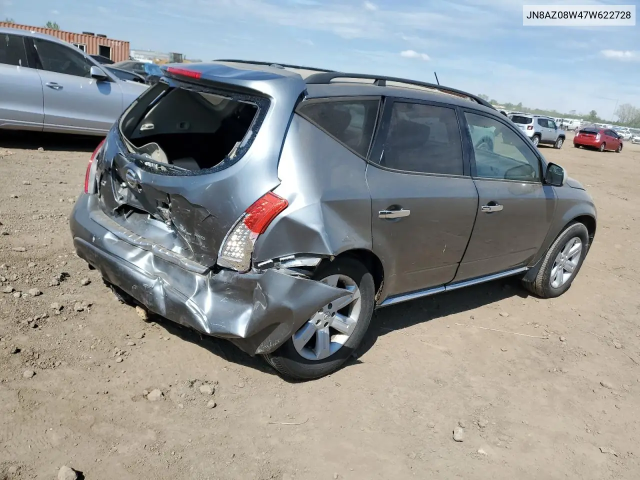 2007 Nissan Murano Sl VIN: JN8AZ08W47W622728 Lot: 56870765