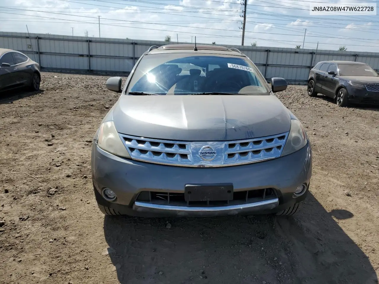2007 Nissan Murano Sl VIN: JN8AZ08W47W622728 Lot: 56870765