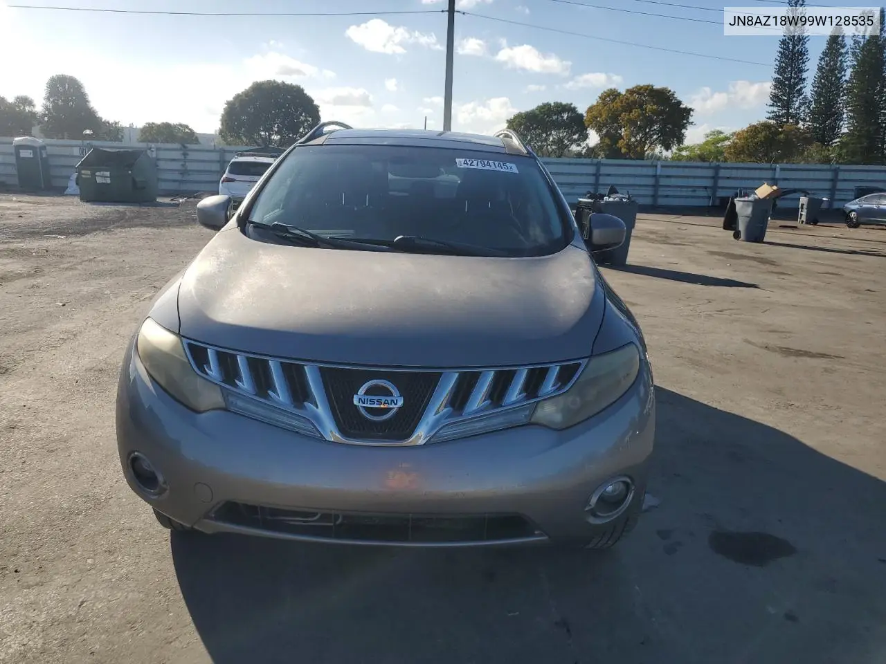 2009 Nissan Murano S VIN: JN8AZ18W99W128535 Lot: 42794145