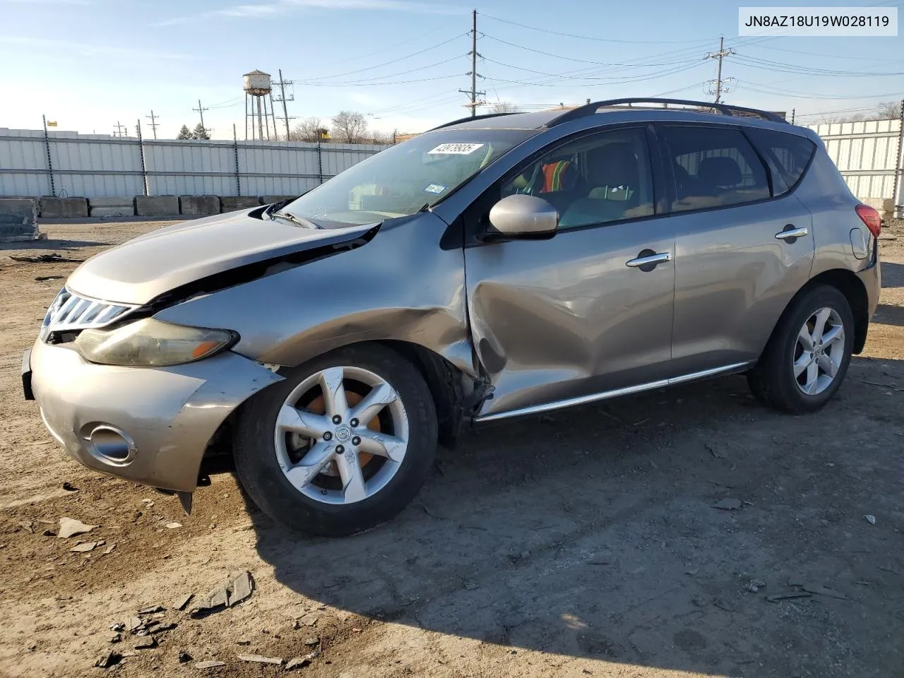 2009 Nissan Murano S VIN: JN8AZ18U19W028119 Lot: 43979935