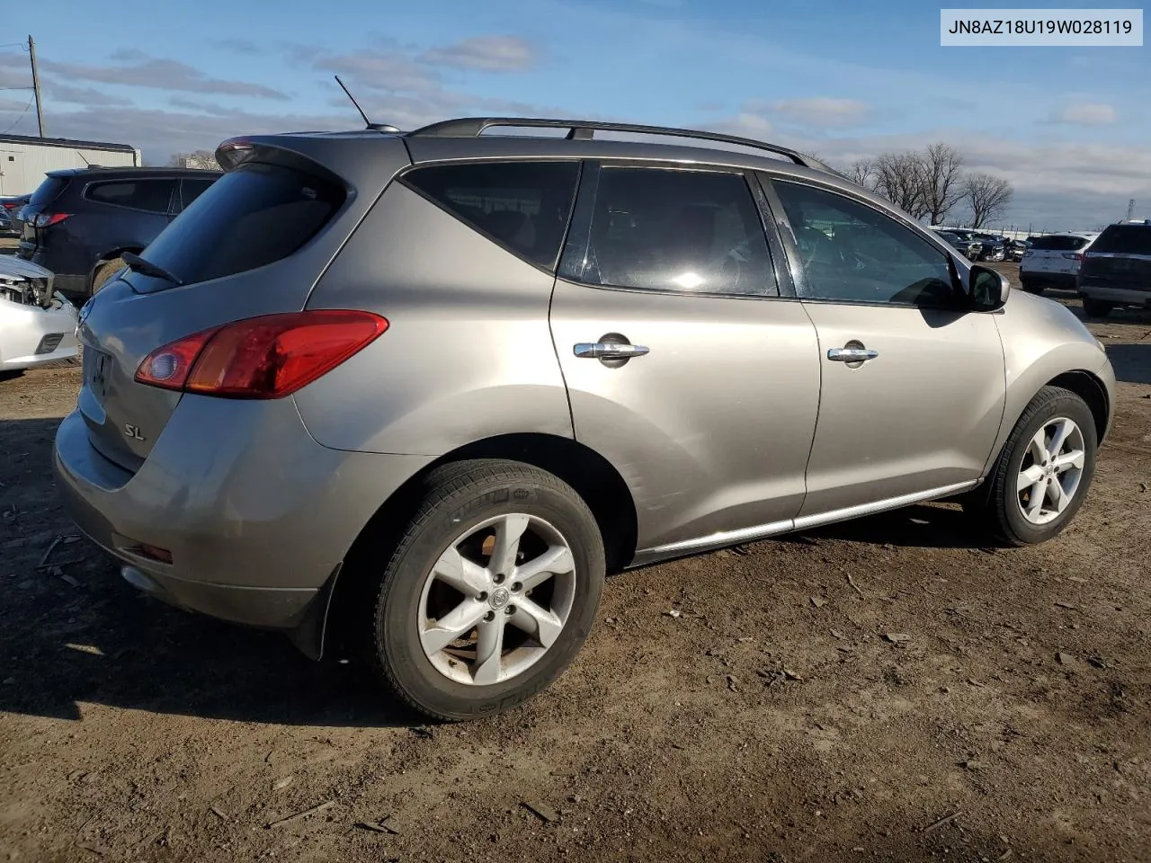 2009 Nissan Murano S VIN: JN8AZ18U19W028119 Lot: 43979935