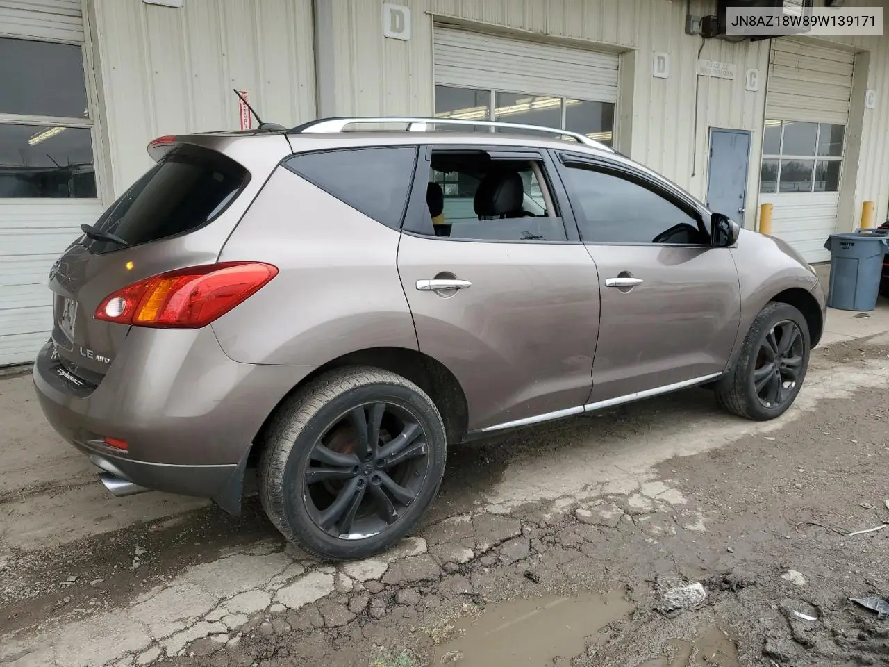 2009 Nissan Murano S VIN: JN8AZ18W89W139171 Lot: 51165365