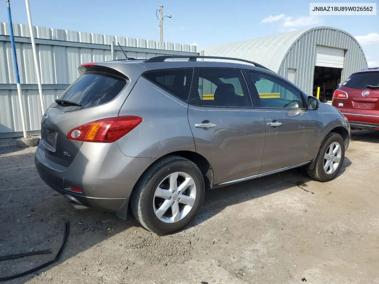 2009 Nissan Murano S VIN: JN8AZ18U89W026562 Lot: 51992975