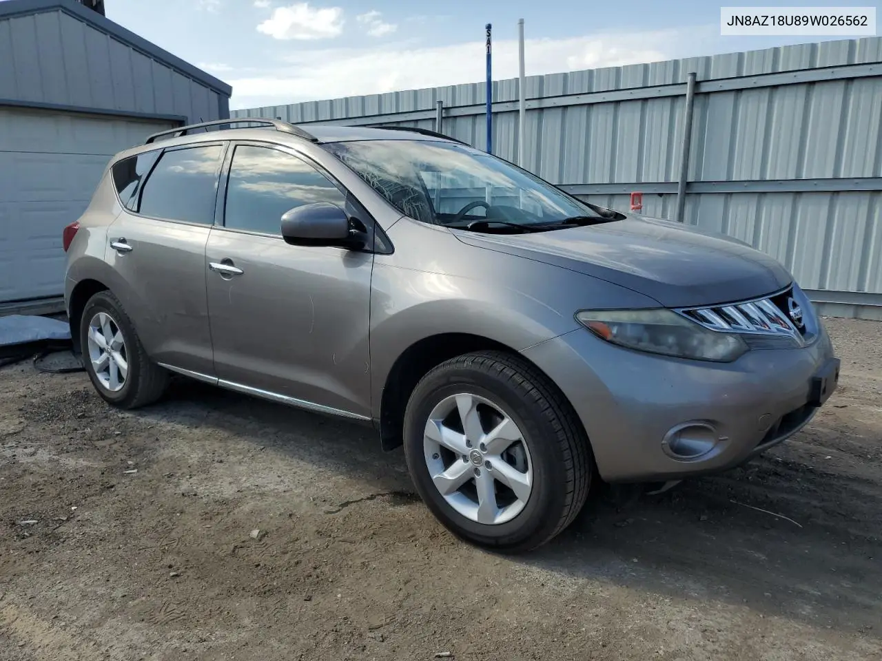 2009 Nissan Murano S VIN: JN8AZ18U89W026562 Lot: 51992975