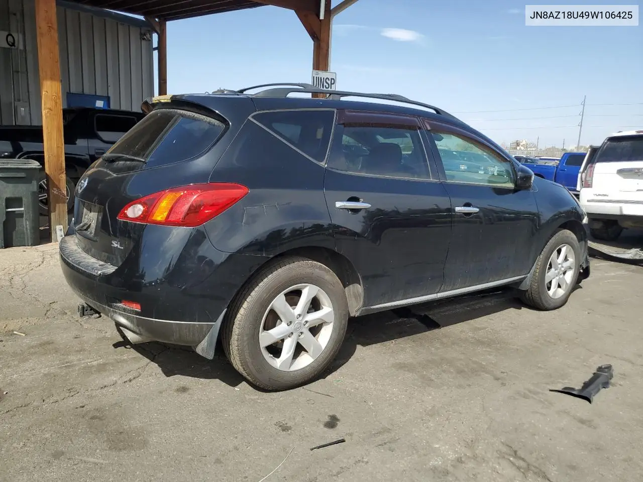 2009 Nissan Murano S VIN: JN8AZ18U49W106425 Lot: 52638295