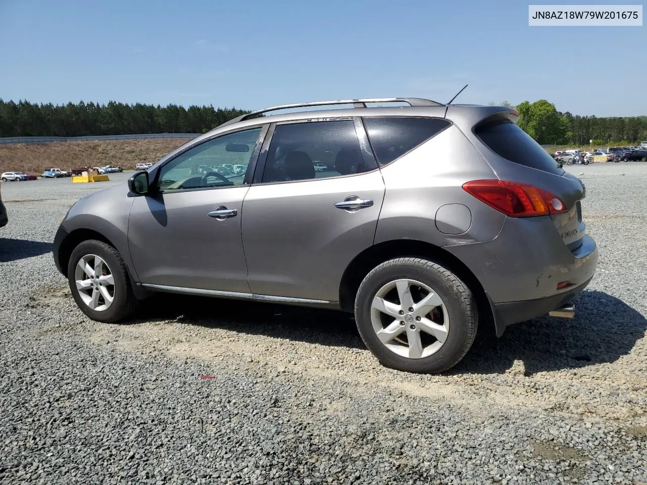 2009 Nissan Murano S VIN: JN8AZ18W79W201675 Lot: 52862485