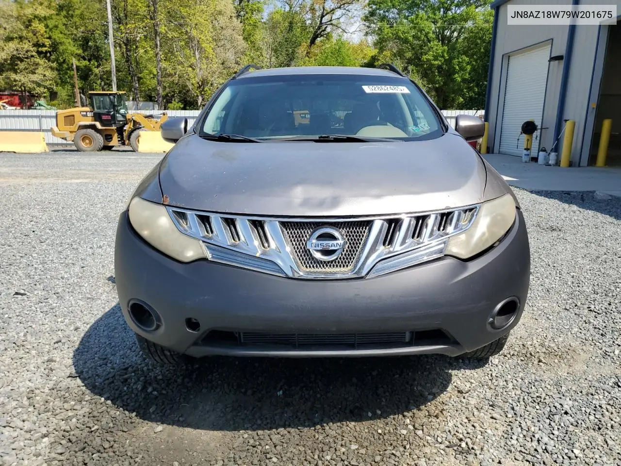 2009 Nissan Murano S VIN: JN8AZ18W79W201675 Lot: 52862485